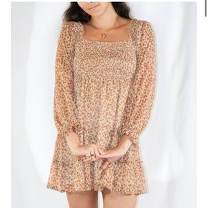 Endless Days Smocked Open Back Mini Dress